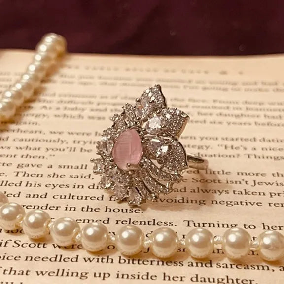 Light Pink Crystal Ring